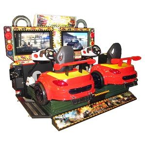  Flat out 42LCD coin operated simulator racing machine 