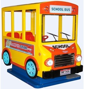 School bus kiddy ride machine