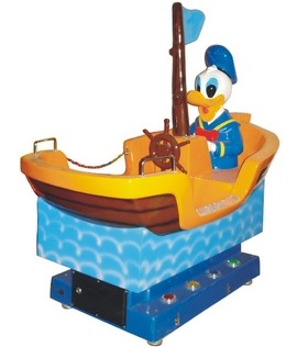 Duck boat kiddy ride game machine